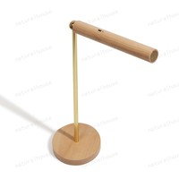 Lampe de table tactile en bois de hêtre nordique, détachable, rotative à 360 degrés, réglage de la luminosité, lampe de lecture de bureau, veilleuse