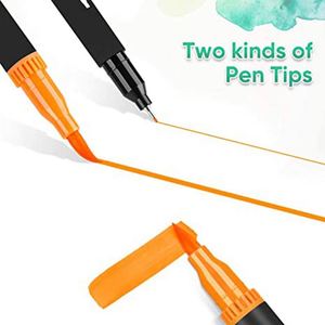 Rotuladores de Doble Punta para Acuarela, Marcadores Artísticos de Doble Cara, No Borrables, para Niños y Adultos, Libros para Colorear, Caligrafía y Dibujo - Product Image 3
