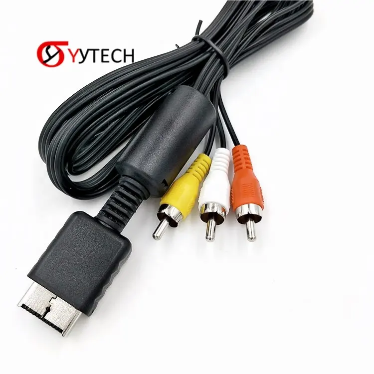 SYYTECH Game Console 1.8M Audio Video AV Cable to RCA AV Cable for Playstation 2 PS3 Video Game Accessories