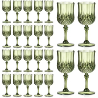 Verres à vin rétro en plastique bleu vintage pour événements et fêtes – Vaisselle de réception