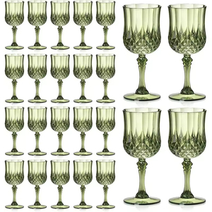 <span class=keywords><strong>Bicchieri</strong></span> da Vino <span class=keywords><strong>Vintage</strong></span> in Plastica Blu per Feste ed Eventi, Stile Retrò - Product Image 2