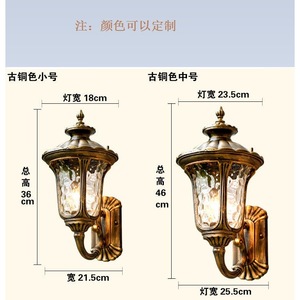 Lámpara de Pared Exterior Europea Meiyi, 10W LED E27, Impermeable, para Jardín, Villa, Iluminación Exterior - Product Image 3
