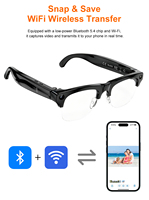 Lunettes Intelligentes IA : Enregistrement Vidéo HD en Direct, Traducteur IA, Caméra 8MP, IA ChatGPT, Demi-monture