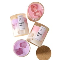 Bougie parfumée à l'arôme de café glacé, sans fumée, faite à la main, pour les fêtes, Pâques, anniversaires, Ramadan, fête des pères, cadeau, 12 heures de combustion