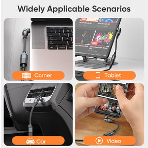 อะแดปเตอร์ T1-<span class=keywords><strong>2</strong></span> Greenport 540 Rotation 240W Type C to C สำหรับโทรศัพท์และแล็ปท็อป พร้อมสายต่อ USB2.0 ยาว 10 ซม. แบบ USB-C - Product Image 2