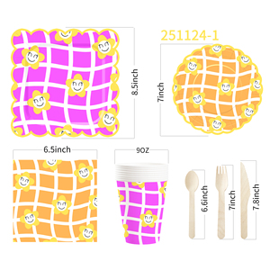 DAMAI Wildflower <b>Plates</b> and Napkins Party Supplies Wildflower Baby <b>Shower</b> Decorations for Spring Picnic Tea Party Serves 8 - Product Image 5