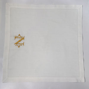 Handmade 100% Linen <b>Cloth</b> Napkins Custom Embroidered <b>Disposable</b> Weddings Corporate Events Reusable Modern Style Home Airplane - Product Image 6