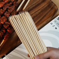 Brochettes de barbecue en bambou à long manche, style coréen, écologiques, jetables, résistantes aux hautes températures pour barbecue en extérieur