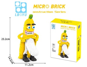 Colección de Dibujos Animados LBOYU, Figuras de Ladrillos de Diamante de Plátano Malvado Ensambladas, Monstruos de Anime Japonés, Micro Bloques de Construcción, Juguetes para Niños - Product Image 2