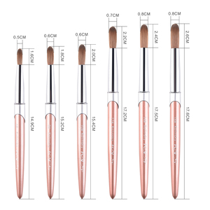 Professional Luxury Metal Handle 100% Kolinsky Sable Acrylic Nail <b>Brush</b> Crimped Ferrule Carved Uv Gel Nail Art <b>Brush</b> Tools - Product Image 2