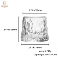 Verre à whisky de 10 oz à fond plat à motif d'arbre Verre à eau Old Fashioned Rocks Tumblers pour le scotch, le bourbon, le gin, la vodka