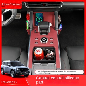 Alfombrilla Antideslizante de Silicona Inalámbrica para Consola Central Jietu Traveler Shanhai T2, Caja de Almacenamiento para Consola, Pantalla China - Product Image 4