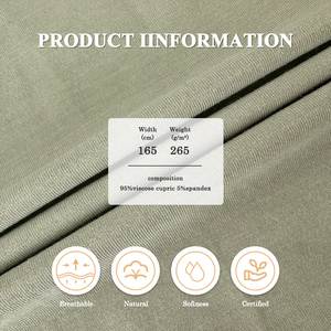 <span class=keywords><strong>Cupro</strong></span> căng vải Jersey duy nhất cho Yoga & Activewear, độ ẩm-wicking thoáng khí đàn hồi đan, Spandex pha trộn - Product Image 2