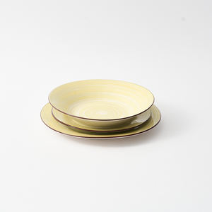 Hot Sale Ofen befeuertes 18-teiliges Keramik-Teller-Set Einzigartige Glasur <span class=keywords><strong>variation</strong></span> Farbe Emaille-Technik Premium-Geschirr - Product Image 3