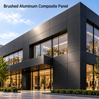 Panneau composite en aluminium brossé couleur or champagne 4 mm, taille personnalisée, pour revêtement mural commercial