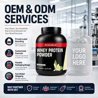 Poudre de protéines de lactosérum 1 kg, riche en protéines avec des multivitamines et des minéraux pour la croissance musculaire, la récupération, la nutrition sportive, complément alimentaire OEM ODM