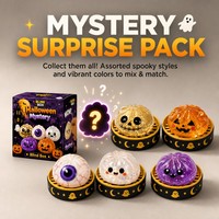Boîte Mystère d'Halloween : Jouet Squishy Anti-Stress Doux, Formes Horribles Assorties, Cadeau de Fête