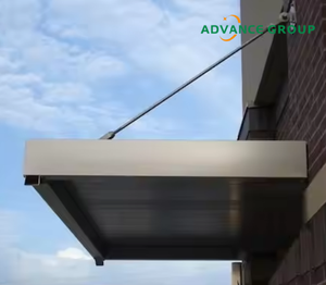 Toldo de Aluminio Curvo y Arqueado, Elegante Toldo Metálico <span class=keywords><strong>para</strong></span> Fachada de Boutique y Tienda de Cosméticos - Product Image 1
