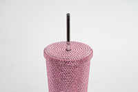 BOUTEILLE THERMOS 750ML À DOUBLE PAROI EN ACIER INOXYDABLE AVEC DIAMANT CLOU À PAILLETTES SANS LOGO