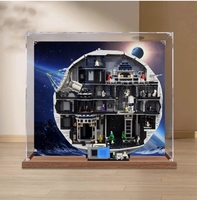 Vitrine en acrylique pour le set de construction Star Wars Death Star 75419, transparente, anti-poussière, pour collection (modèle non inclus)