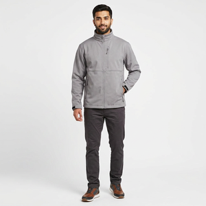 Veste de travail pour homme en toile imperméable coupe-vent softshell à col montant 100% coton avec logo personnalisé, vente chaude - Product Image 1