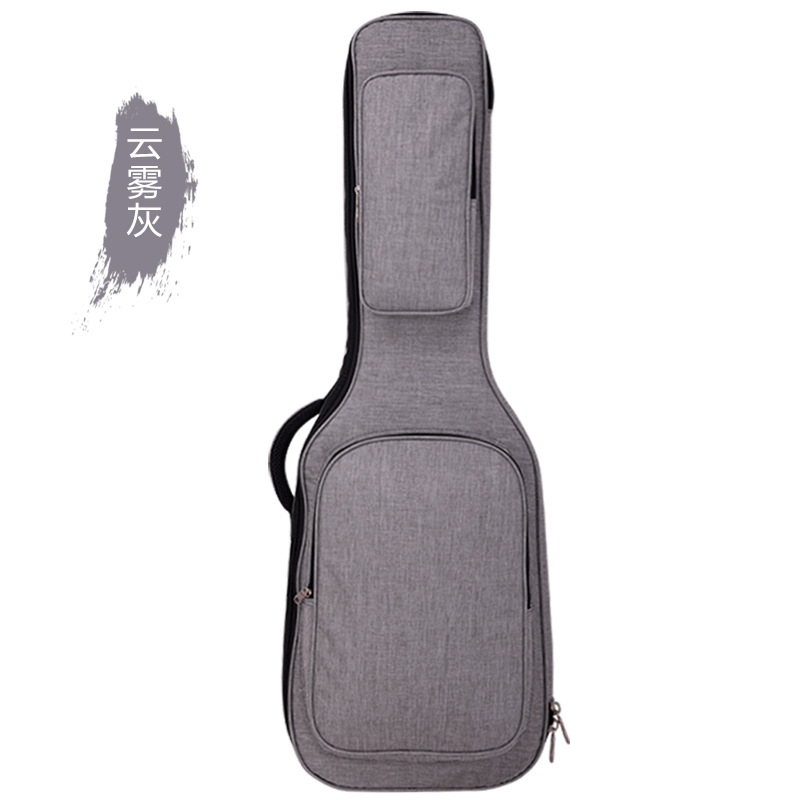 กระเป๋ากีตาร์ไฟฟ้าบุผ้ากำมะหยี่สีเทาเมฆ
