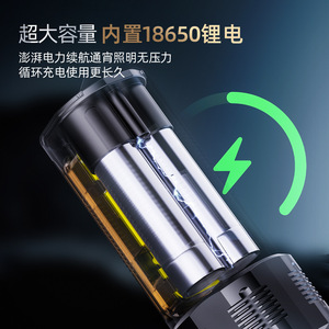 ไฟฉายซูมโฟกัส 30W LED แบบชาร์จไฟได้ สำหรับใช้งานกลางแจ้ง พร้อมไฟ COB ด้านข้าง - Product Image 4
