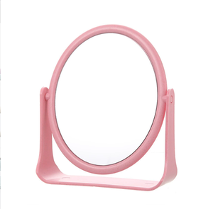 Miroir cosmétique rond de style salon personnel en ABS double face en paille de blé en gros - Product Image 5