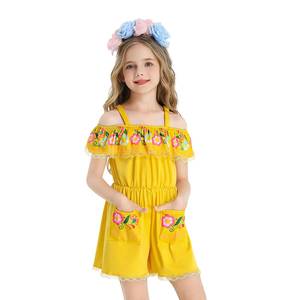 Disfraz Tradicional Mexicano de Halloween para Niñas, Mono con Hombros Descubiertos, Traje de Rosa del Día de Muertos para Niños - Product Image 2