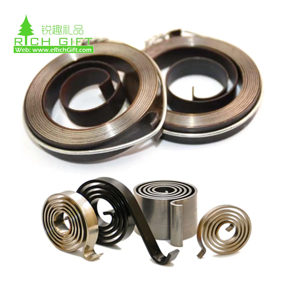 No minimum OEM custom small 4mm steel metal coil constant force flat torsion spring flat spiral spring for clock