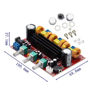Xh-m139 2.1 แชนเนลเครื่องขยายเสียงดิจิตอล 12v-24v แรงดันไฟฟ้ากว้าง TPA3116D2 2*50W 100W - Product Image 3
