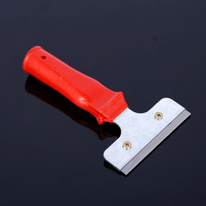 Putty Knife Steel Blade Red Plastic Handle <b>Cleaning</b> <b>Scraper</b> For Interior Decoration - Product Image 2
