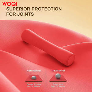 Tapis de yoga Woqi 6 mm d'épaisseur en TPE, couleur rouge brique, rectangulaire, universel pour l'exercice et le fitness - Product Image 3