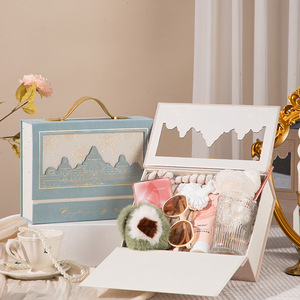 Caja de regalo de Castillo de ante de lujo europeo, caja de dulces de compromiso de boda portátil ligera para cajas de papel de San Valentín - Product Image 5