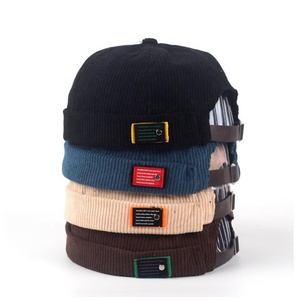 Tùy Chỉnh Chất Lượng Cao 6 Bảng Điều Chỉnh Vintage Corduroy Visorless Điều Chỉnh Baseball Hat Bán Buôn Thêu Logo <span class=keywords><strong>Retro</strong></span> Brimless <span class=keywords><strong>Cap</strong></span> - Product Image 6