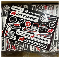 Feuille d'autocollants en vinyle PVC épais, résistante aux UV et aux intempéries, auto-adhésive, imperméable, avec logo personnalisé, découpe kiss-cut, faible MOQ