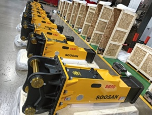 หัวเจาะไฮดรอลิก SOOSAN รุ่น SB50 แบบกล่อง สำหรับทำลายหินและคอนกรีต พร้อมหัวสกัดขนาด 100 มม. สำหรับงานก่อสร้าง - Product Image 2