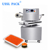Équipement de scellage de barquettes MAP industriel HVT-450R pour l'emballage de fruits et légumes frais, machine d'emballage sous vide de barquettes de table