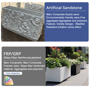 Vasi e Fioriere <span class=keywords><strong>da</strong></span> <span class=keywords><strong>Giardino</strong></span> Grandi e Moderni Personalizzabili, Durevoli, Grigio Scuro, per Progetti di Paesaggistica - Product Image 3