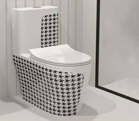 WC monobloc de luxe européen à double chasse, écologique, blanc, en céramique, à poser au sol, à siphon en S, avec abattant à fermeture lente, garantie 5 ans, pour salle de bain d'hôtel