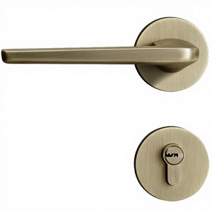 Nouvelle conception moderne de poignée de porte en zinc pour porte en bois, utilisation en chambre à coucher, vente en gros - Product Image 3