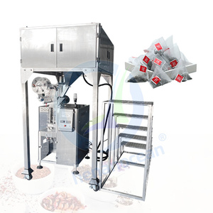 Machine d'emballage de thé triangulaire automatique la plus populaire Machine d'emballage de sac de pyramides de thé intérieur Machine d'emballage biodégradable - Product Image 1