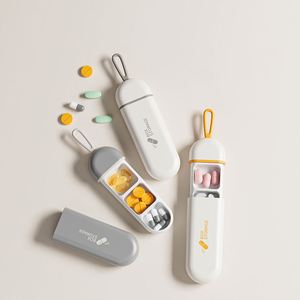 Nouvelle conception de mini boîte à pilules porte-clés, étui de rangement portable, boîte à pilules hebdomadaire à 3 compartiments, organisateur de pilules pour 7 jours, porte-clés - Product Image 1