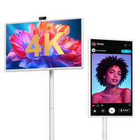 Pantalla Digital Inteligente Portátil Android de 32 Pulgadas con Retroiluminación LED, Gabinete Blanco, Android 15, 4K UHD 3840x2160, WiFi, Bluetooth