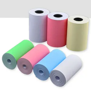 Fabrika özelleştirilmiş baskılı termal kredi kartı makinesi kağıt 2 1/4 Rolls barkod kağıt 57*40mm baskı Pos Bill kağıt