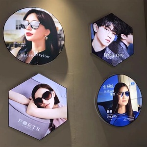 Trung tâm mua sắm thương hiệu cửa hàng hành lang ngũ giác tròn treo tường UV mềm phim <span class=keywords><strong>LED</strong></span> quảng cáo hộp Đèn - Product Image 3