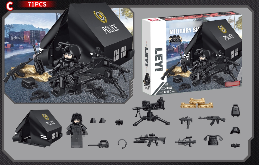 Set De Campement Militaire Cherilea - Accessoires Figurines - Plastique Et Tissu - Vintage 90s
