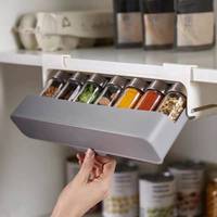 Organisateur d'épices sous étagère de cuisine armoire gain de place tiroir coulissant support de rangement