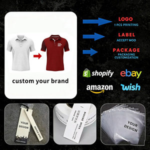 Tissu tissé respirant brodé avec logo personnalisé de qualité supérieure <span class=keywords><strong>pour</strong></span> chemises unisexes de sport et décontractées grandes tailles - Product Image 5