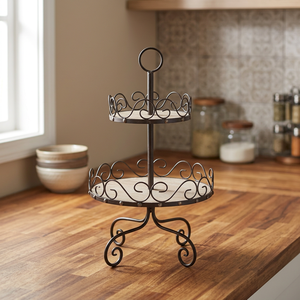BS INTERNATIONAL Juego de 3 Soportes para Pastel de Madera Ecológicos con Borde Metálico, Aptos para Horno/Microondas/Lavavajillas, Modelo NAQ67500-Birthday - Product Image 1